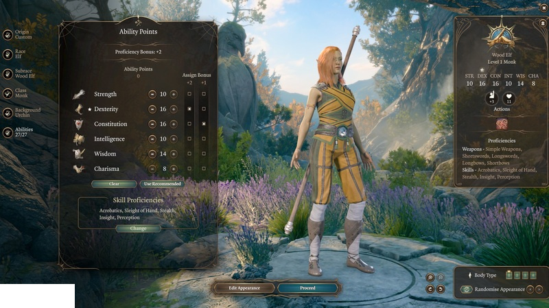 Custom Wood
Elf Monk