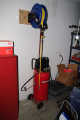 Complete system with whip hose. Hose reel is above head height.