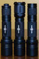 Solarforce L2P hosts (from left to right): S10 tailcap, S8 tailcap, stock tailcap.