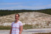 20190710, Yellowstone. Amy and...Geyser?