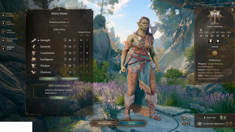 Custom
Half Orc Barbarian